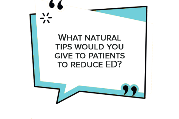 What natural tips would you give to diabetic patients to reduce ED